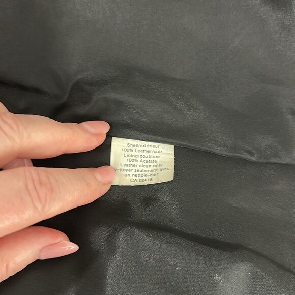 Marquis Vintage Black Leather Sleeveless Jacket Vest With Pockets Size 8 - Picture 5 of 8